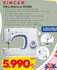 SİNGER DİKİŞ MAKİNESİ M3405